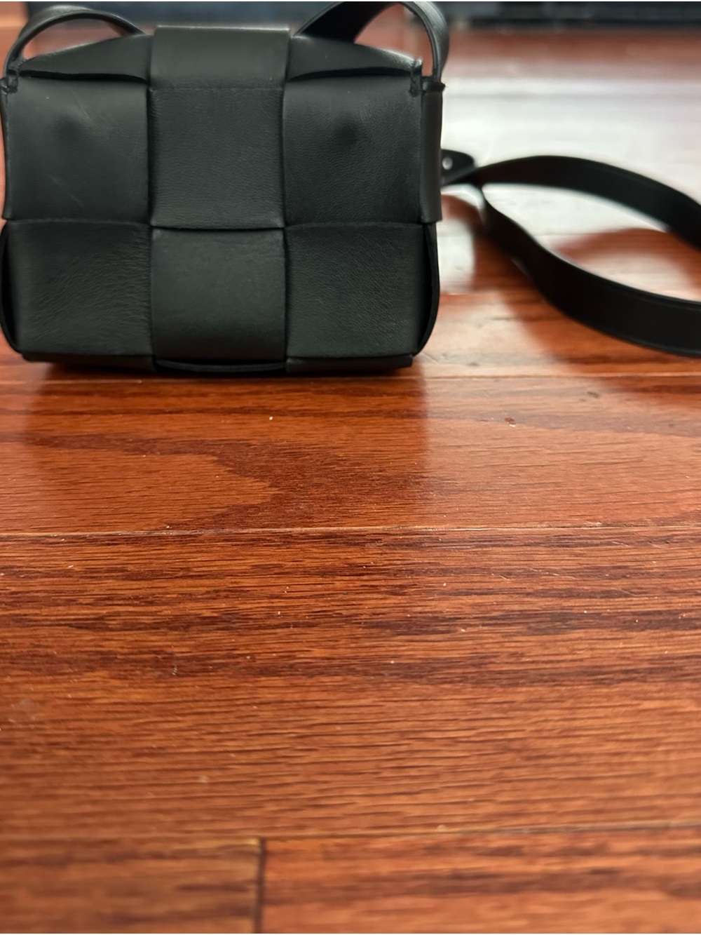 Bottega Veneta Cassette Mini Crossbody Bag Black Leather Excellent Condition - Picture 3 of 5
